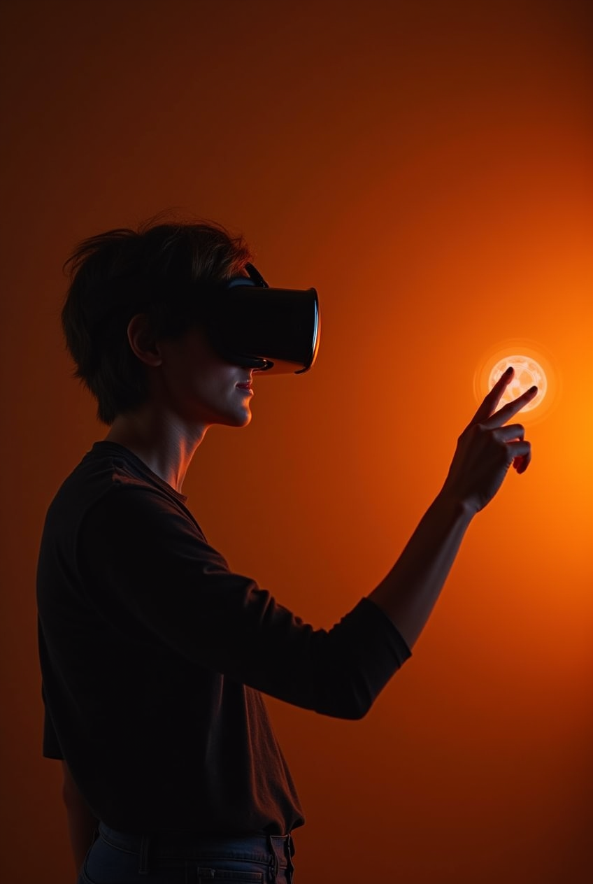 Person using a VR headset